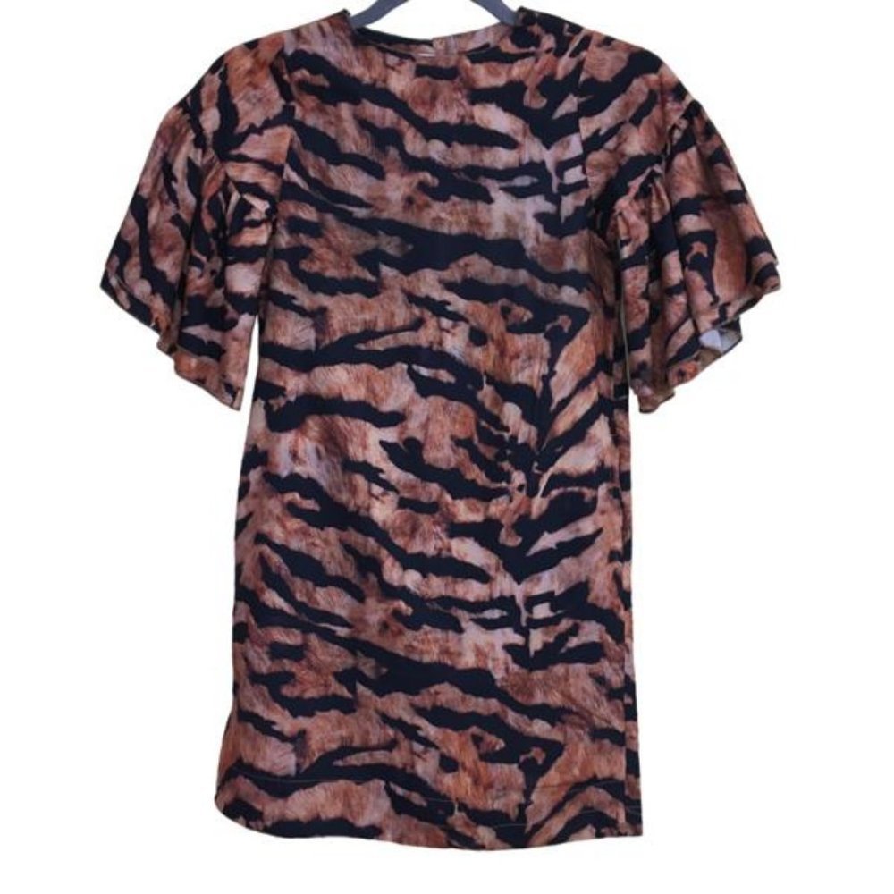 How to Kiss a Frog Girls Dress Flared Stripe Brown Color Casual G18